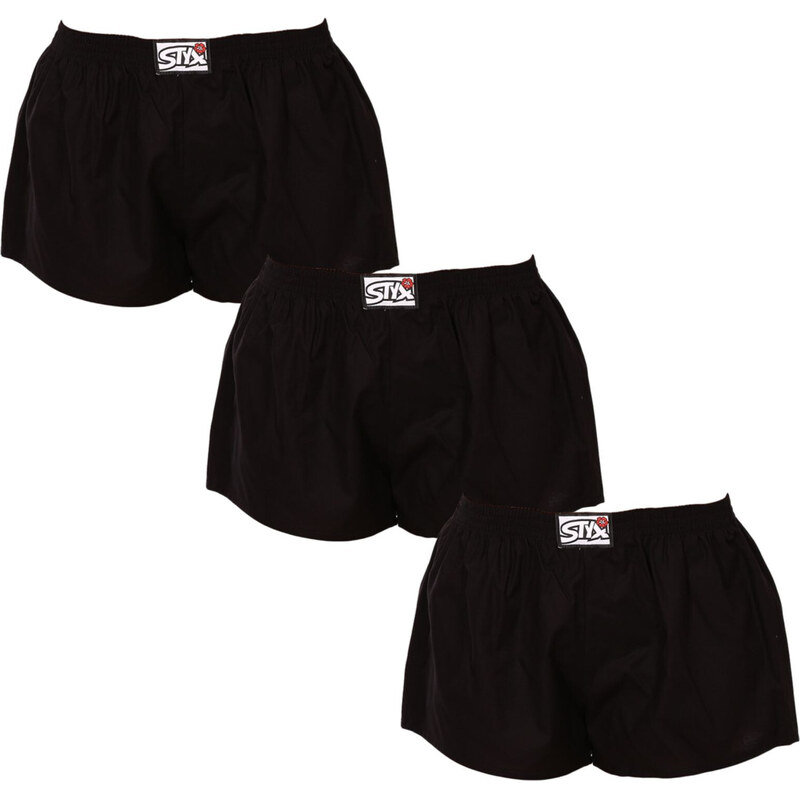 3PACK dámske trenky Styx klasická guma čierne (3K0960) 49939485