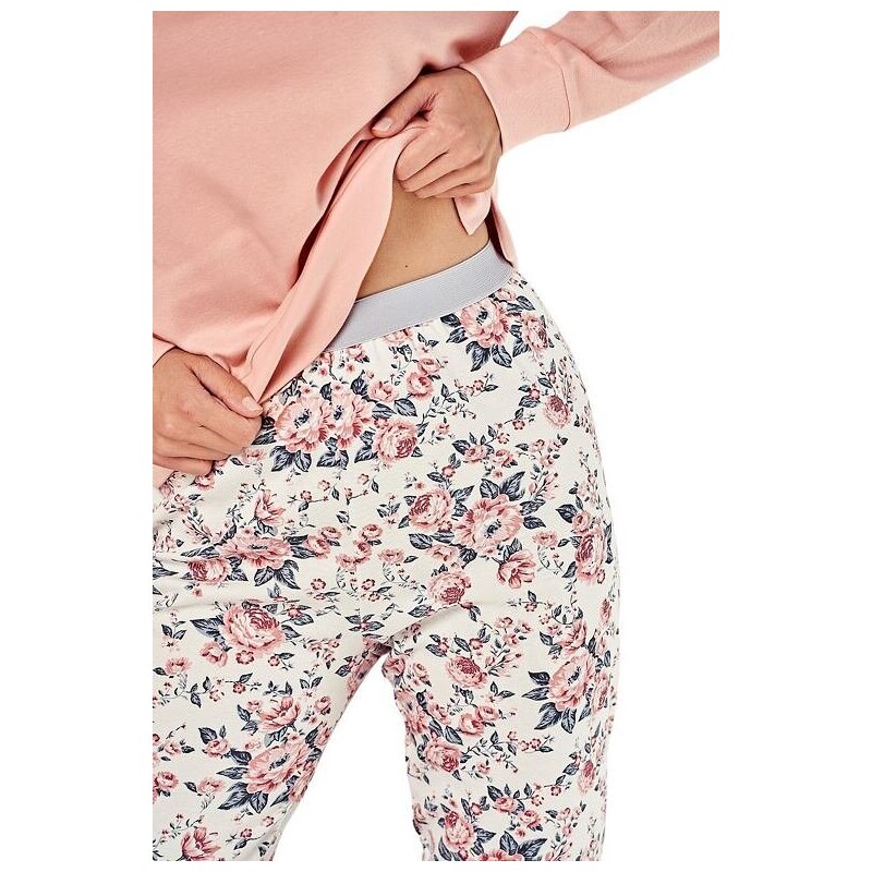 Taro Dámske pyžamo Poppy ružové s ružami