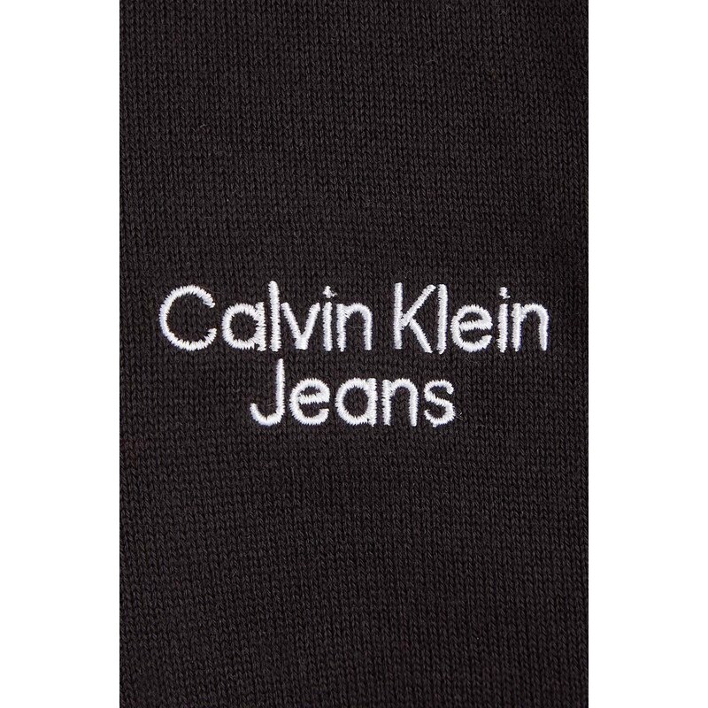 Detský sveter Calvin Klein Jeans čierna farba,