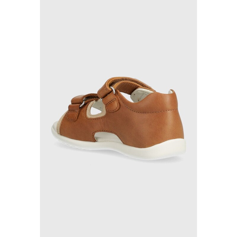 Detské kožené sandále Garvalin hnedá farba