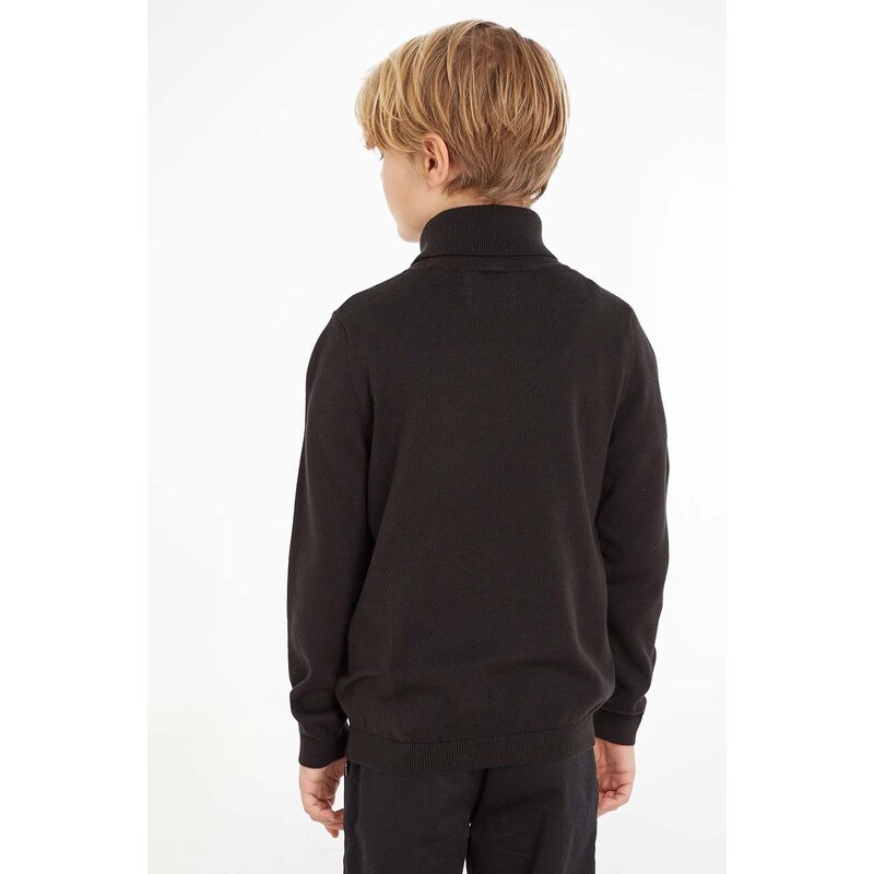 Detský sveter Calvin Klein Jeans čierna farba,