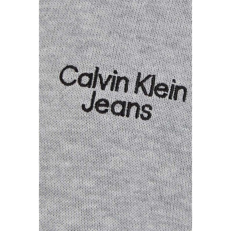 Detský sveter Calvin Klein Jeans šedá farba,