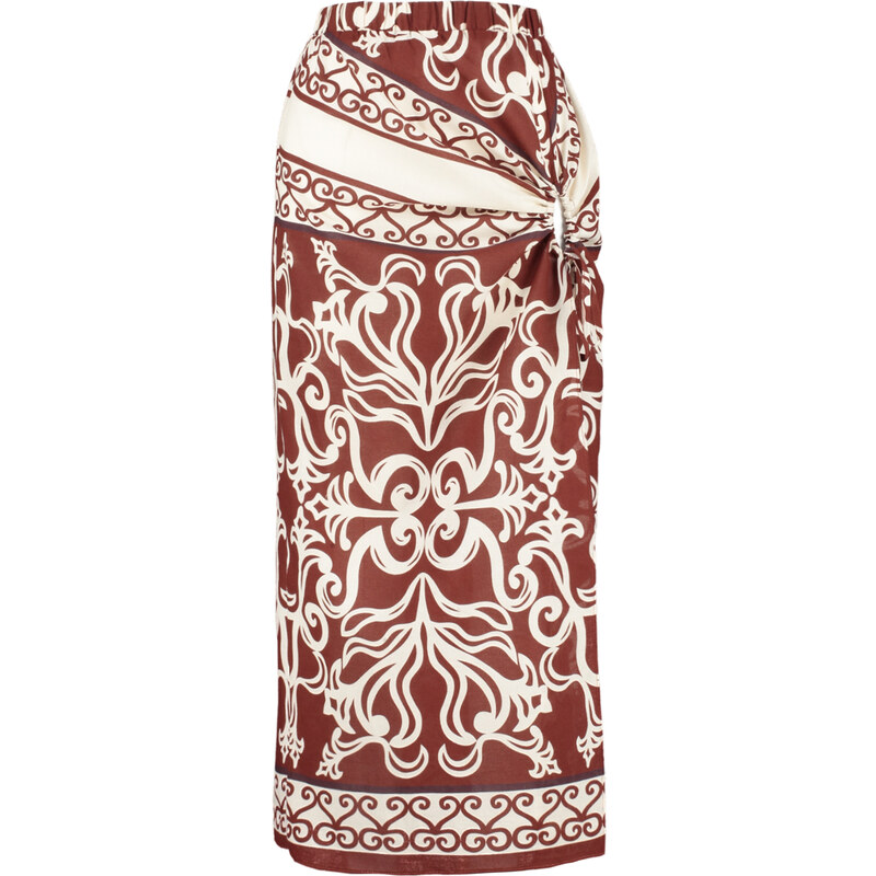 Trendyol Collection Maxi tkaná šnúrka s etnickým vzorom 100% bavlna Pareo