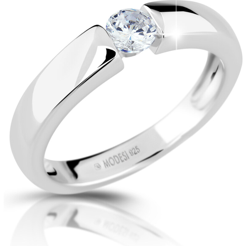 Modesi Strieborný prsteň s kubickým zirkónom M01211 58 mm 66584773