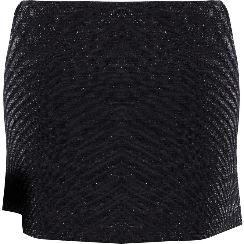 Trendyol Collection Čierne Mini pletené Pareo s príslušenstvom