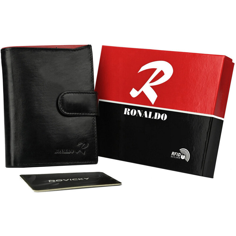 Kožená peňaženka so zapínaním a RFID systémom - Ronaldo