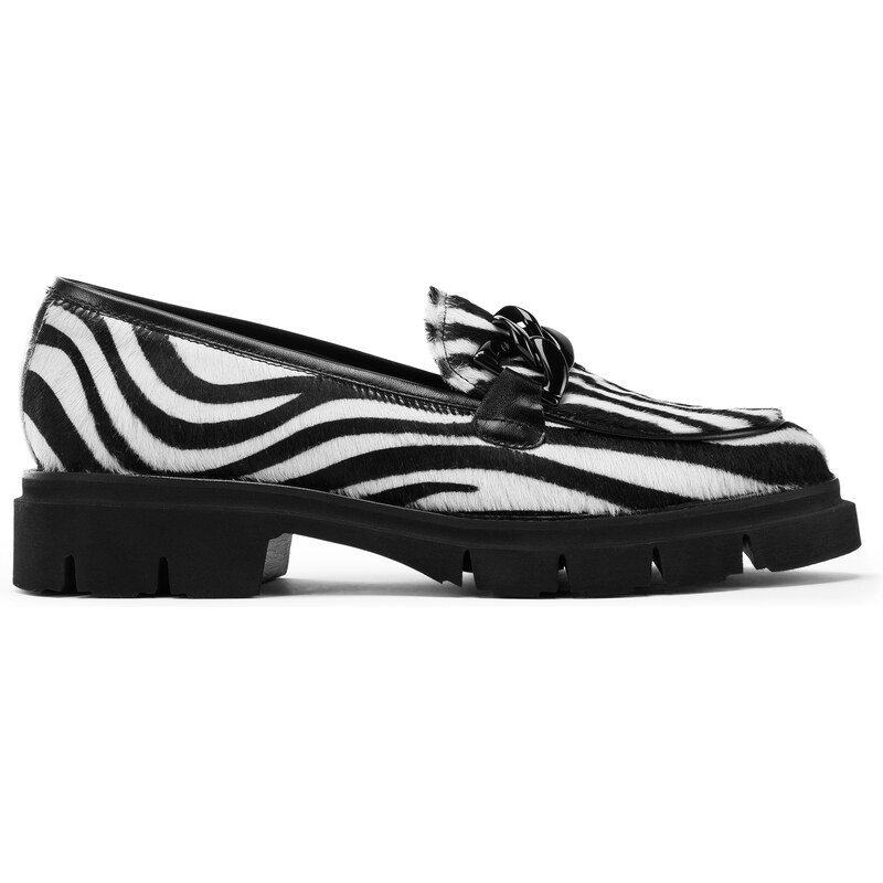 Wittchen Dámske vlasové kožené mokasíny s hrubou retiazkou 97-D-111-10 49952236