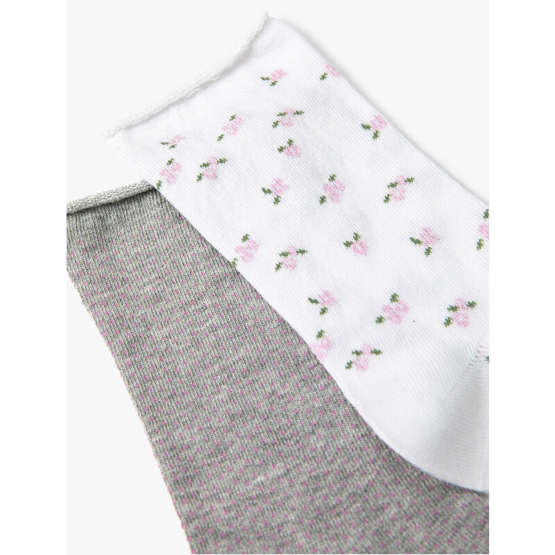 Koton Set of 2 Floral Socks, Multi Color
