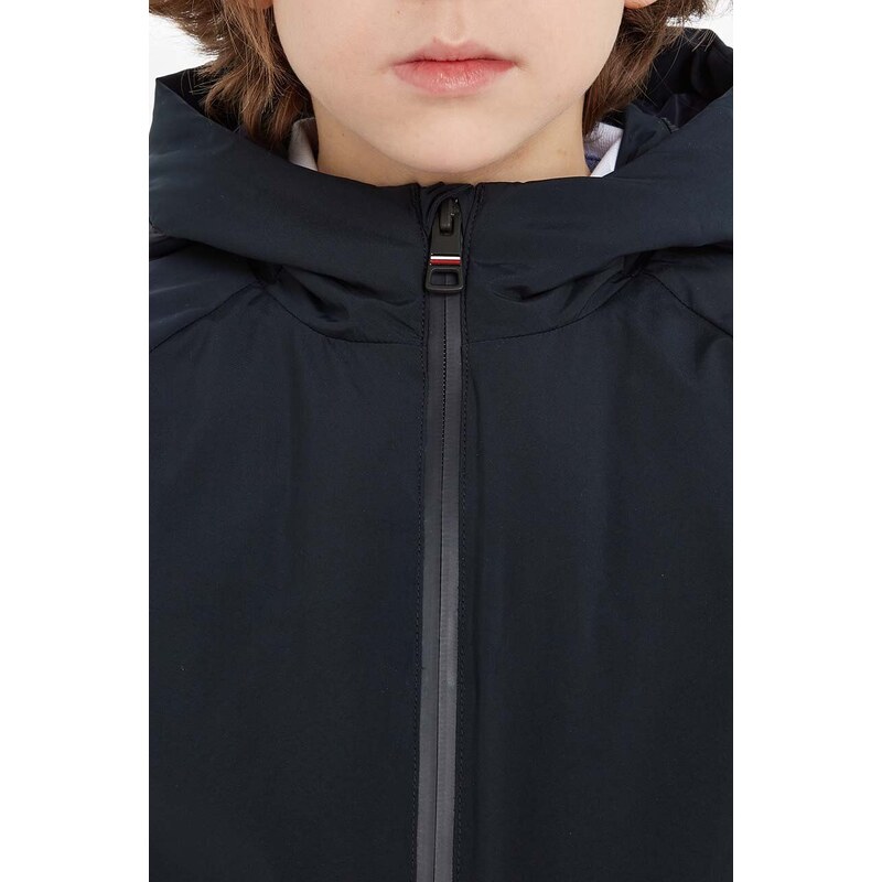 Detská bunda Tommy Hilfiger tmavomodrá farba