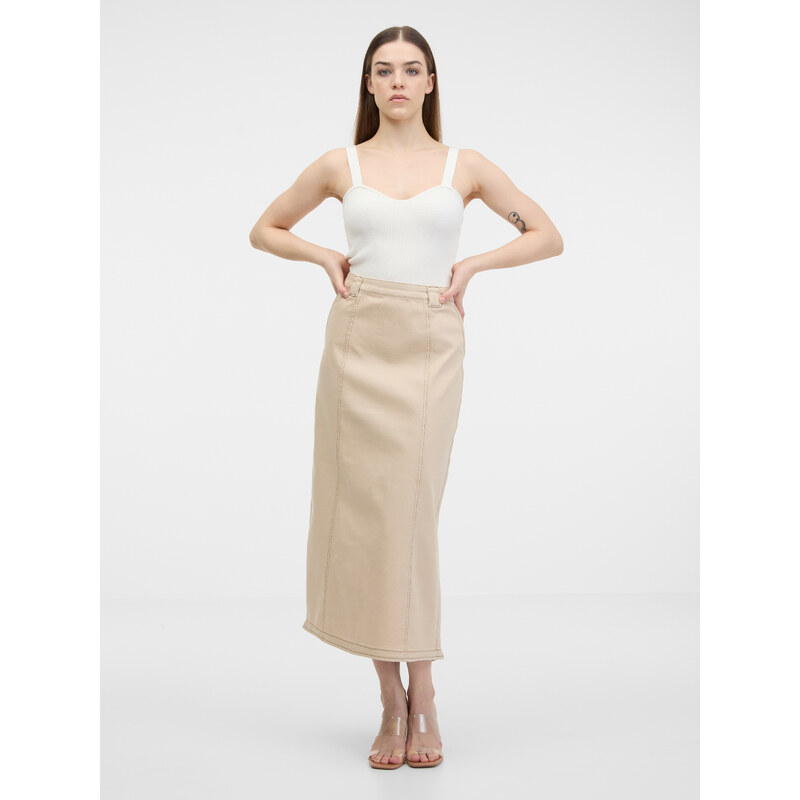 Orsay Beige women's denim skirt - Women's