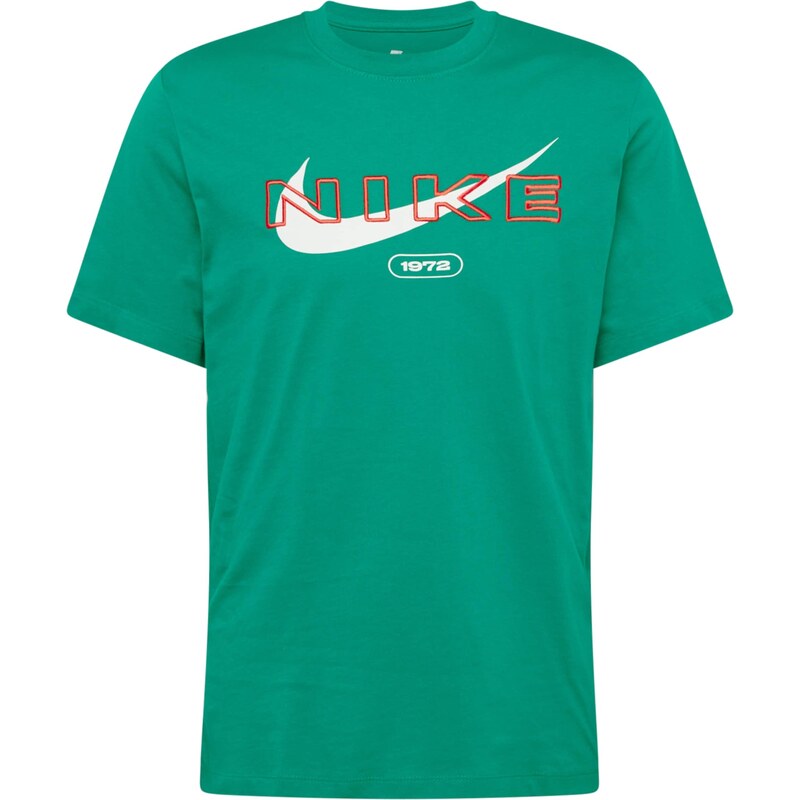 Nike Sportswear Tričko 'Club' zelená / červená / biela