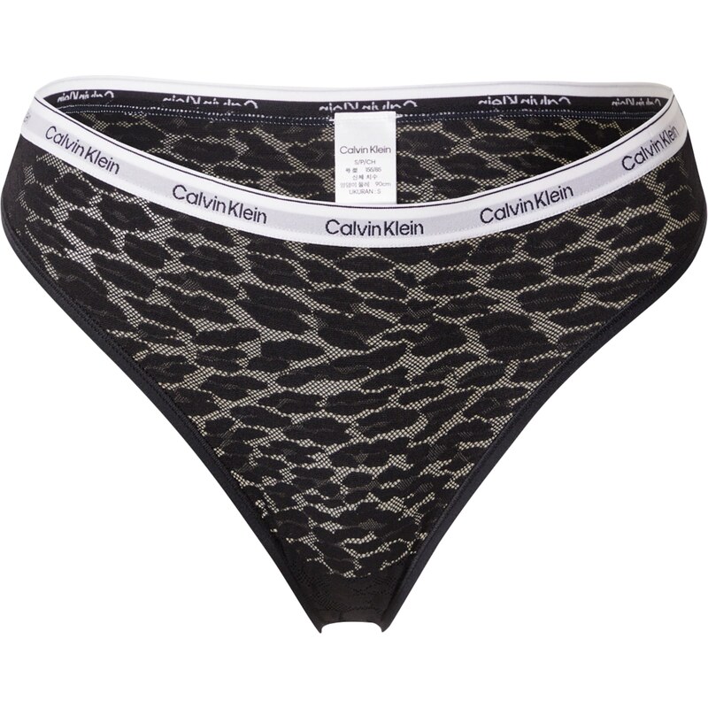 Calvin Klein Underwear Tangá čierna / šedobiela 54298243