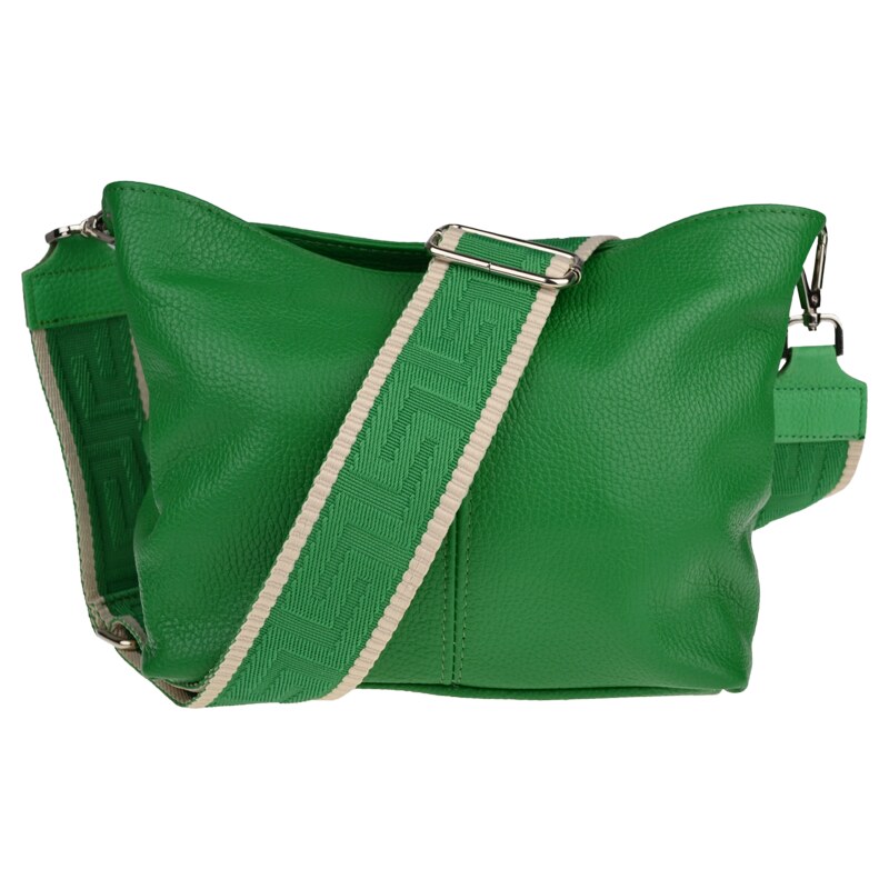 Zelená kožená talianska crossbody kabelka Batilda Verde s prídavným 50016109