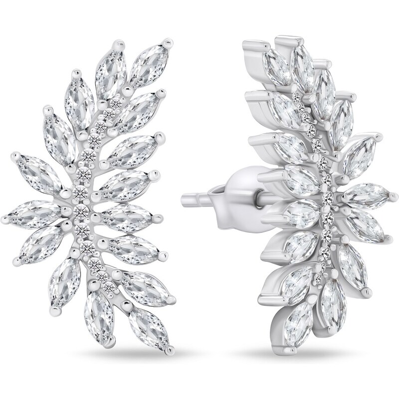 Brilio Silver Oslnivé strieborné náušnice so zirkónmi EA778W 66581222