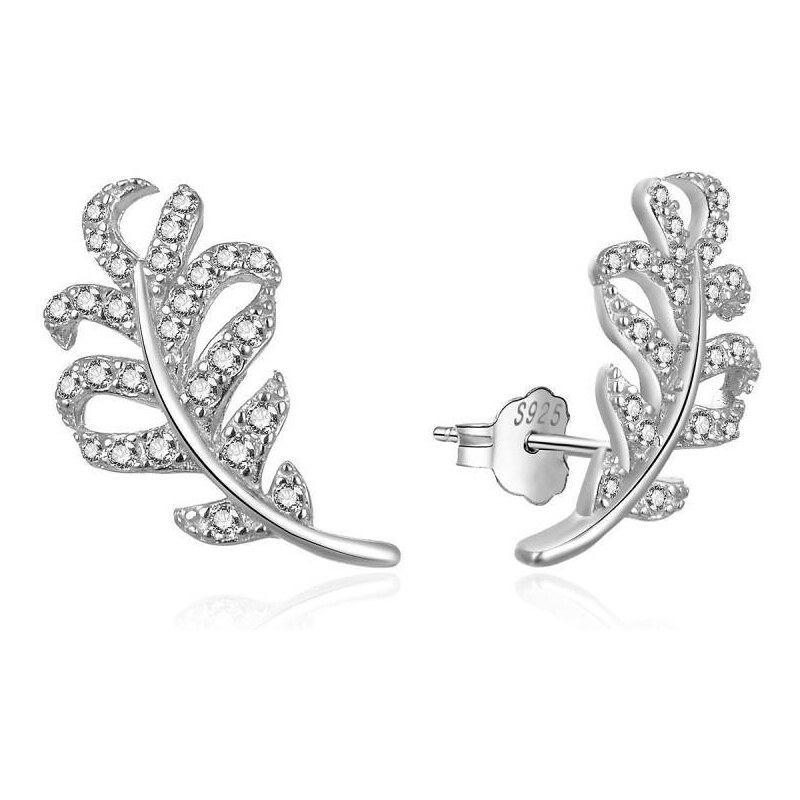 MOISS Trblietavé pozdĺžne náušnice s kubickými zirkónmi E0003043 66594965