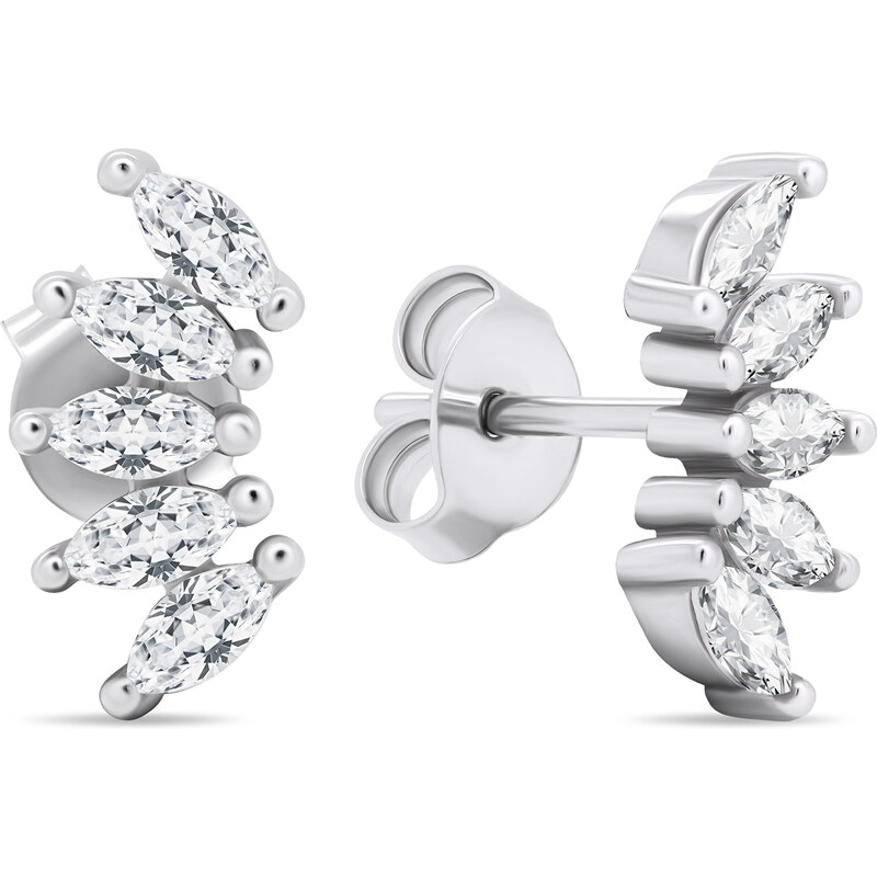 Brilio Silver Neprehliadnuteľné strieborné náušnice s čírymi zirkónmi 66579459