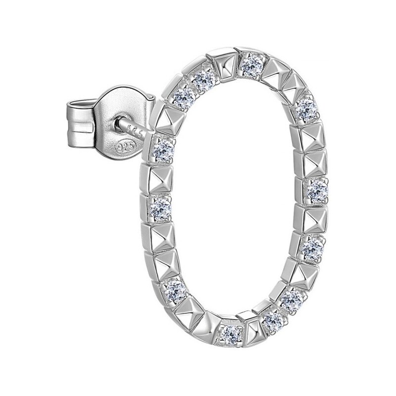 Rosato Strieborná single náušnice so zirkónmi O Cubica RZCU41 66592417