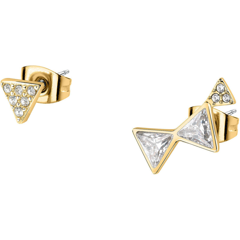 Morellato Moderné asymetrické pozlátené náušnice Trilliant SAWY06 66725652