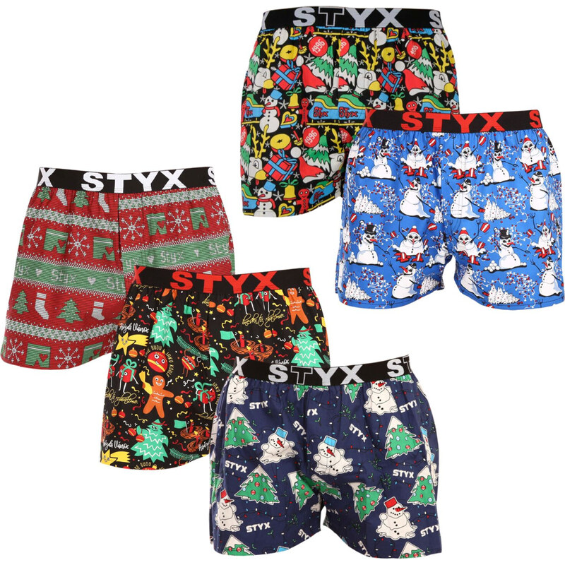 5PACK pánske trenky Styx art športová guma viacfarebné (5B1280814) 49939484