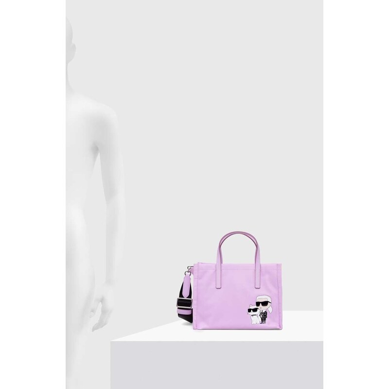 Kabelka Karl Lagerfeld fialová farba