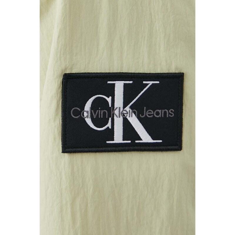 Bunda Calvin Klein Jeans pánska, zelená farba, prechodná, J30J325106