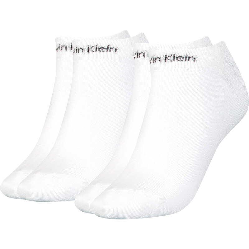 CALVIN KLEIN - 2PACK gripper leanne biele členkové dámske ponožky