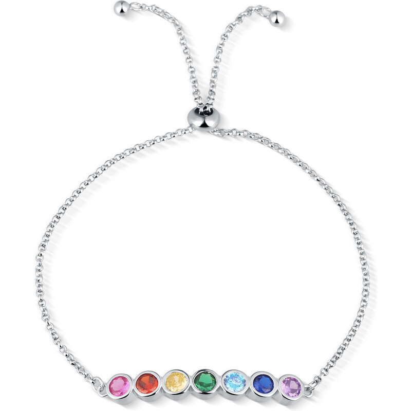 Olivie Strieborný náramok COLORS 7205 37665708