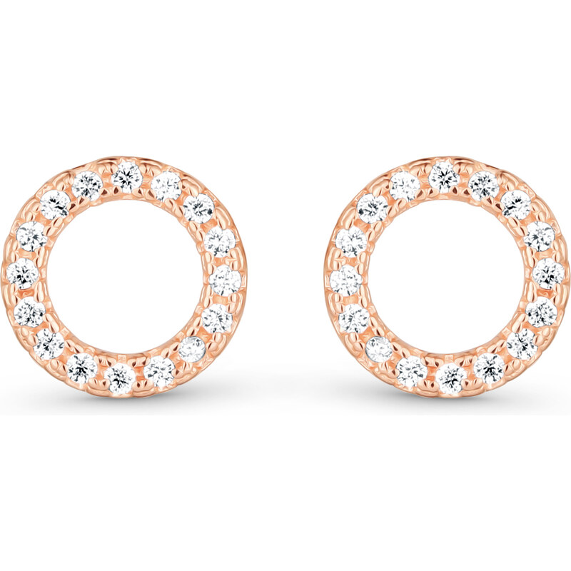 Olivie Strieborné náušnice KRUH ROSE 7743 45437358