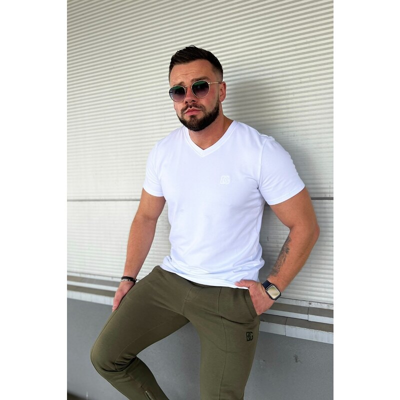 Brandenburg Couture Pánske klasické biele tričko 48557611