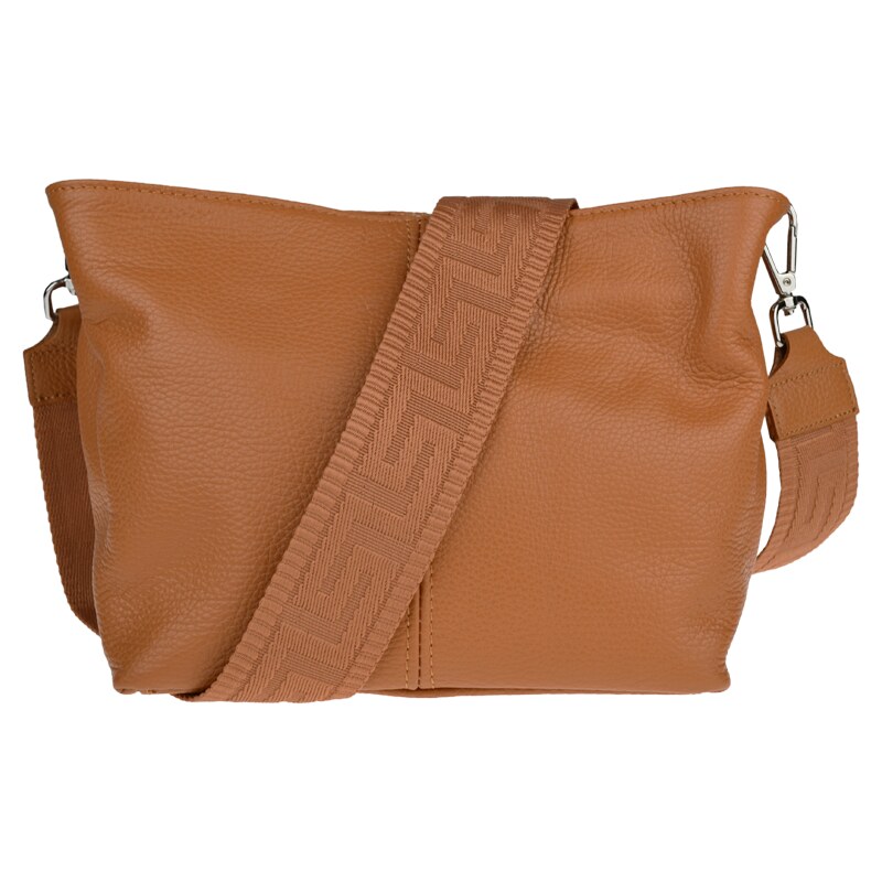 Camel kožená talianska crossbody kabelka Batilda Camel Scura s 50044640