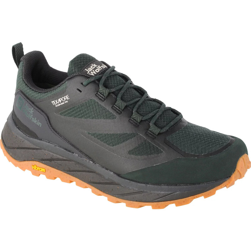Tmavozelené outdoorové tenisky Jack Wolfskin Terraventure Texapore Low 50049201