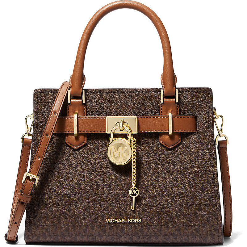 Michael Kors Hamilton Small Logo Satchel Brown 63791417