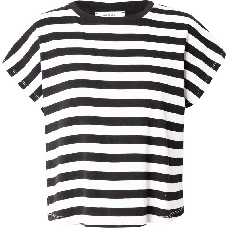 ABOUT YOU Tričko Melody čierna / biela 50805698