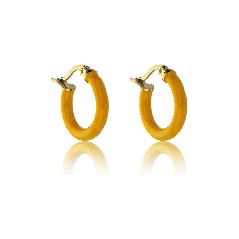 Marc Malone Pozlátené kruhy so smaltom Laura Orange Earrings MCE23149G 66588573