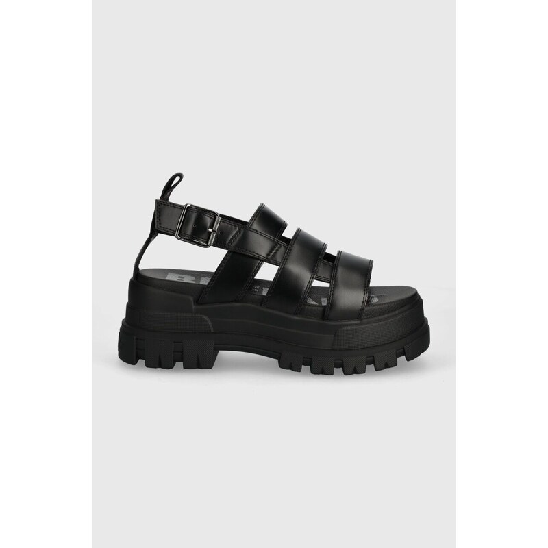 Sandále Buffalo Aspha Fsh Ot dámske, čierna farba, na platforme, 1601263.BLK