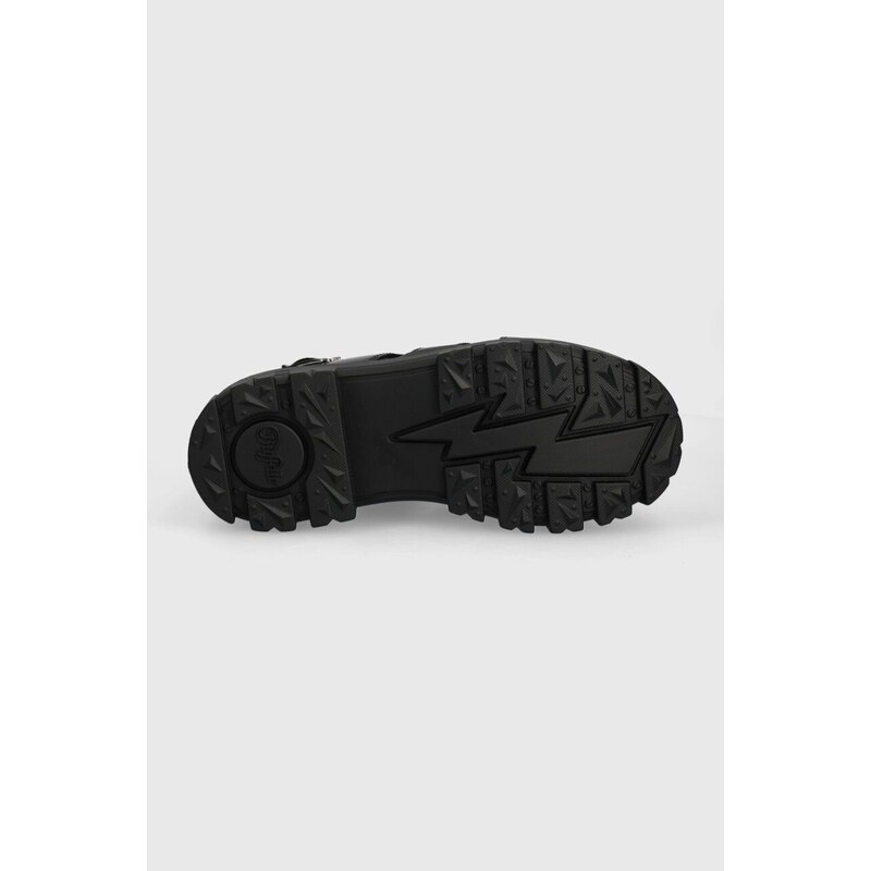Sandále Buffalo Aspha Fsh Ot dámske, čierna farba, na platforme, 1601263.BLK