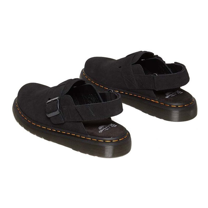 Semišové sandále Dr. Martens Jorge II pánske, čierna farba, DM31563001