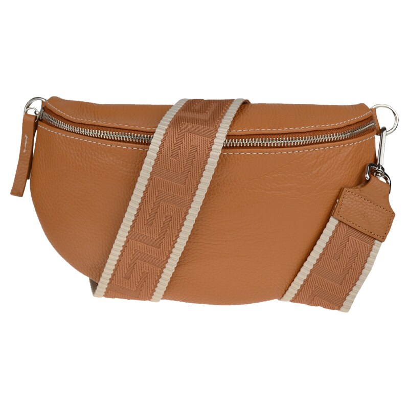 Camel kožená talianska crossbody kabelka Reni Grande Camel s prídavným 50070719