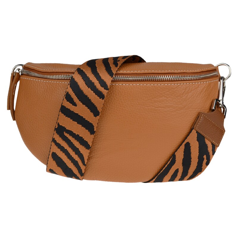 Camel kožená talianska crossbody kabelka Reni Grande Camel s prídavným 50070720