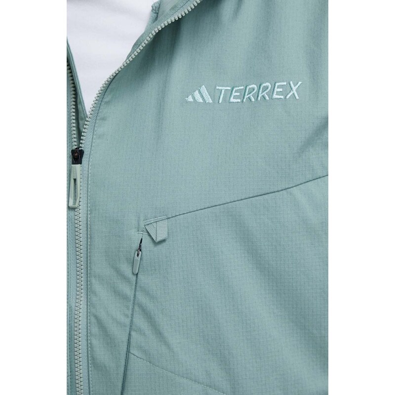 Vetrovka adidas TERREX Xploric zelená farba, IN4629