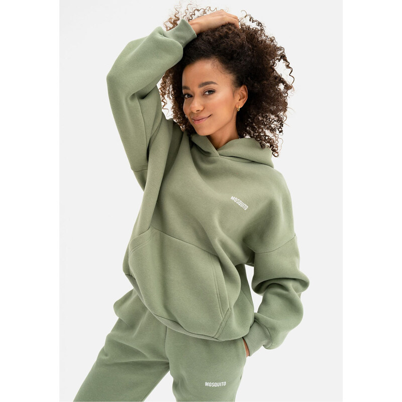 Mosquito Dámska tepláková mikina s kapucňou Pure Olive olivová, Farba 46757335