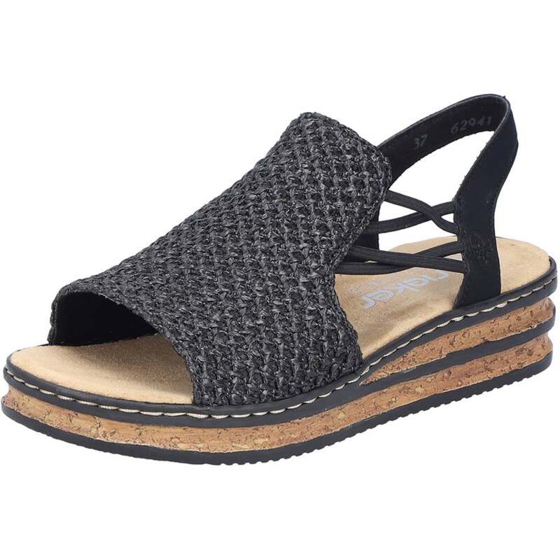 Rieker Sandále grafitová / čierna 51164434