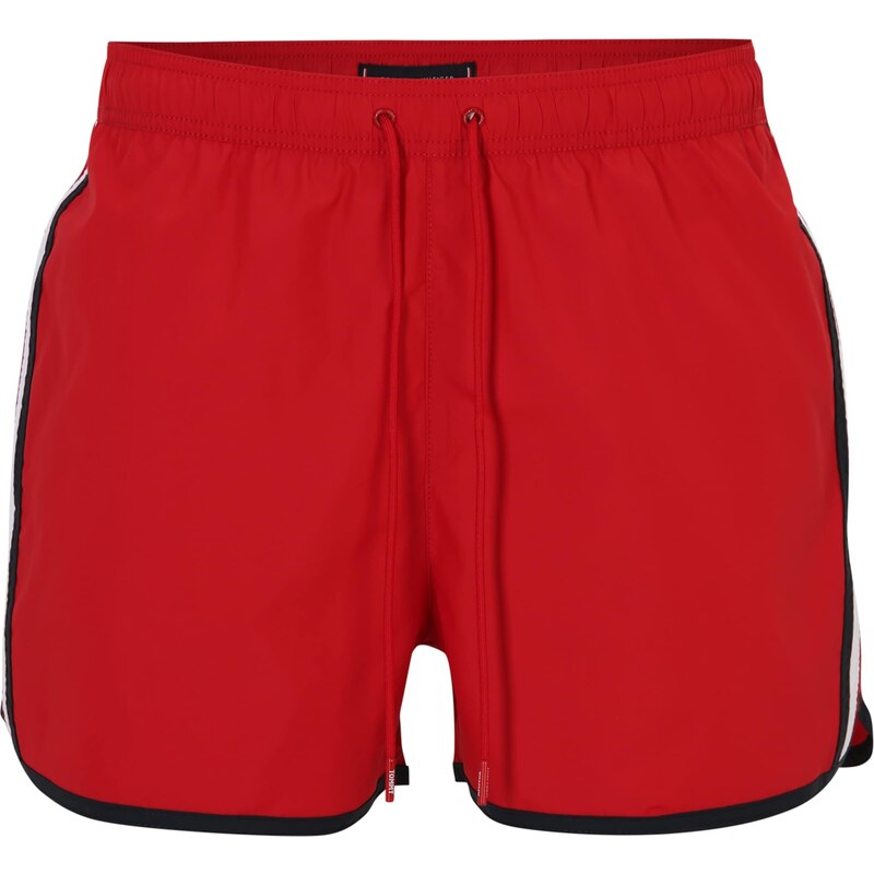 Tommy Hilfiger Underwear Plavecké šortky 'RUNNER' námornícka modrá / červená / biela