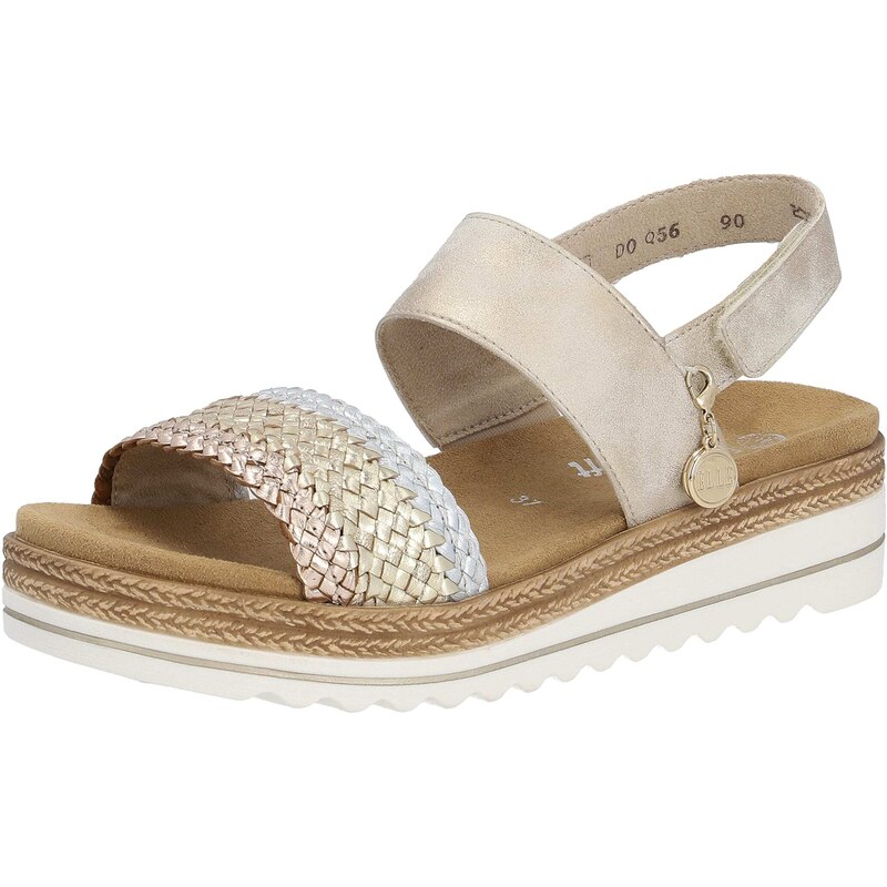 REMONTE Sandále béžová / strieborná / šedobiela 51066571