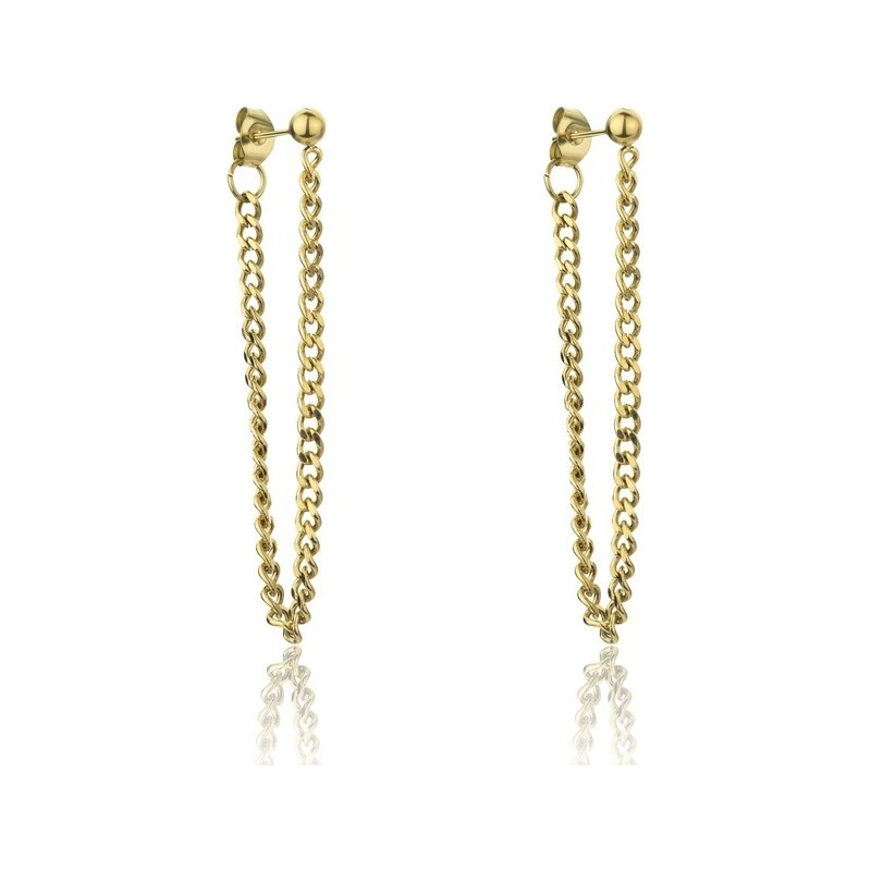 Emily Westwood Pozlátené retiazkové náušnice Samara EWE23135G 66581494