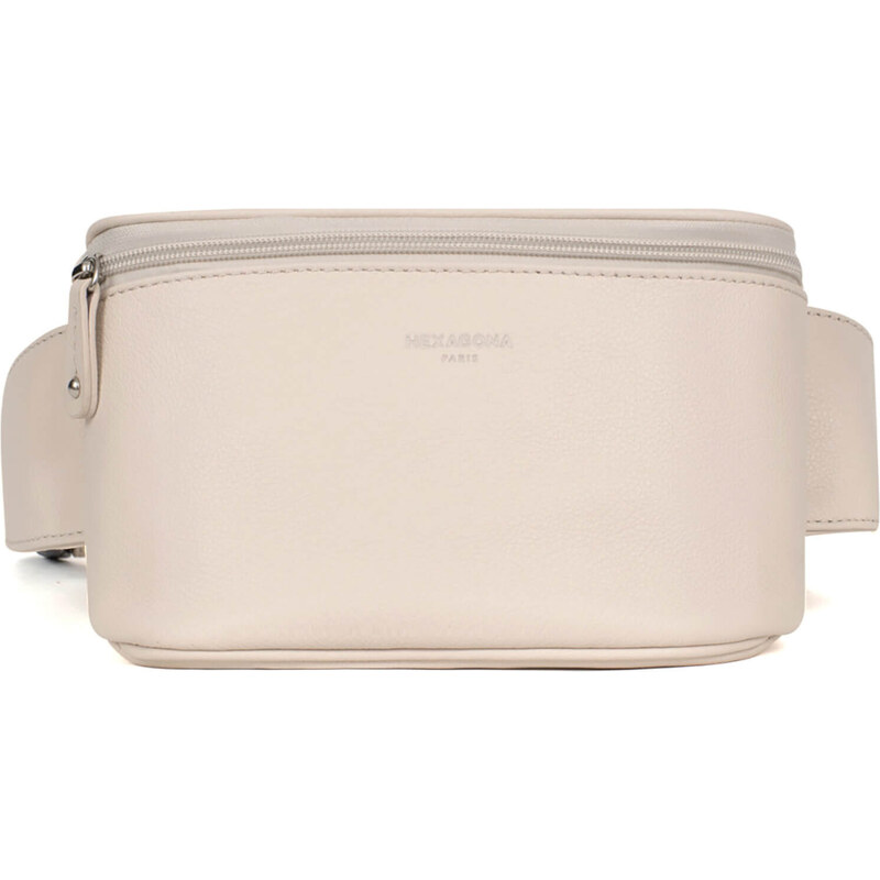 Dámska kožená ľadvinka Hexagona Lea - krémová 50100378