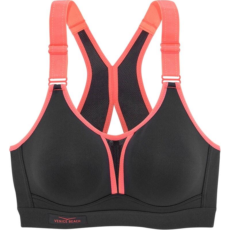 VENICE BEACH Športová podprsenka antracitová / ružová 16602327