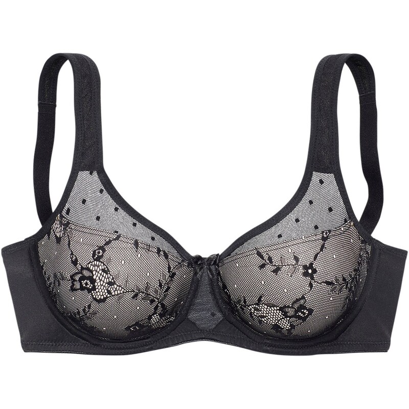 NUANCE Zmenšujúca podprsenka krémová / čierna 54246955