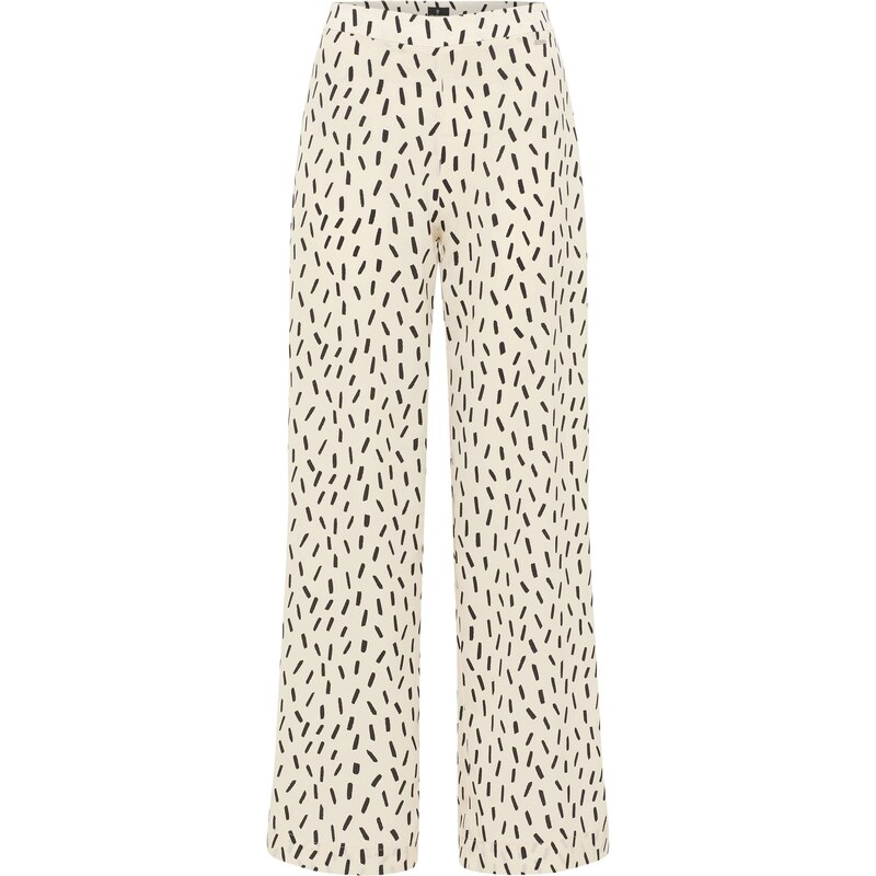 DreiMaster Klassik Nohavice Eucaly čierna / biela ako vlna 54247501