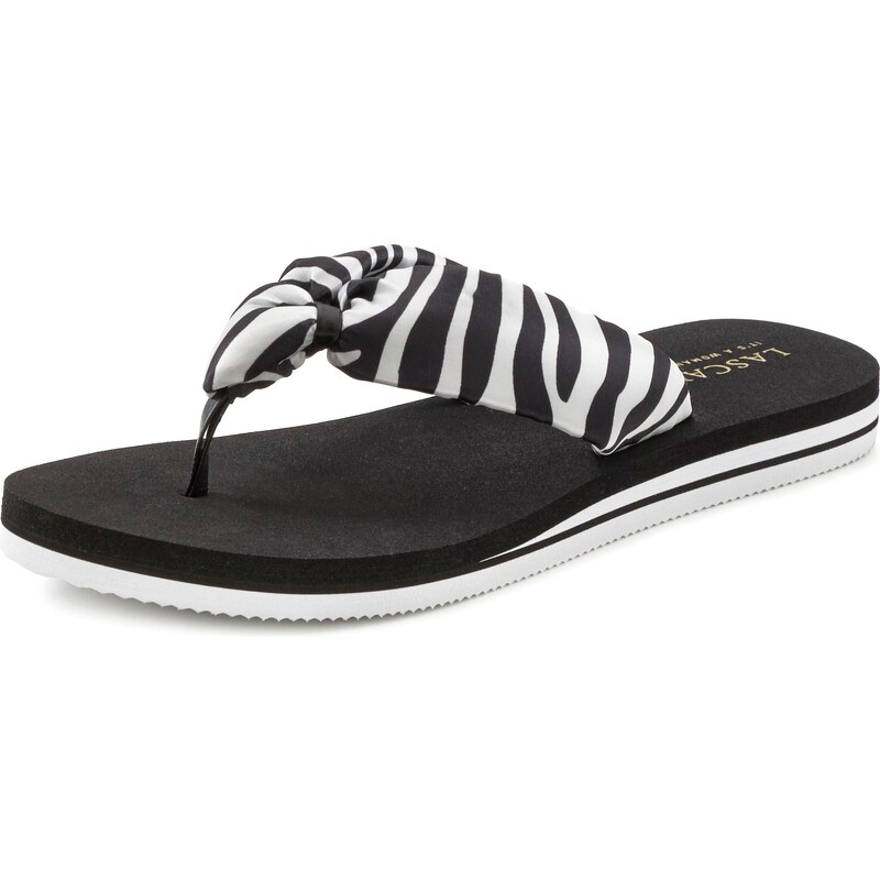LASCANA Žabky čierna / biela 54329599